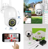 Vyzio Draadloze Buitencamera - 360° Beveiligingscamera met Bewegingssensor, Tweeweg Audio, Full-HD 1080P, Nachtzicht, Weerbestendig - Voor Smartphone & Wifi - DIGICAM