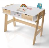 Kinderbureau Fietje - In Hoogte Verstelbaar - Wit