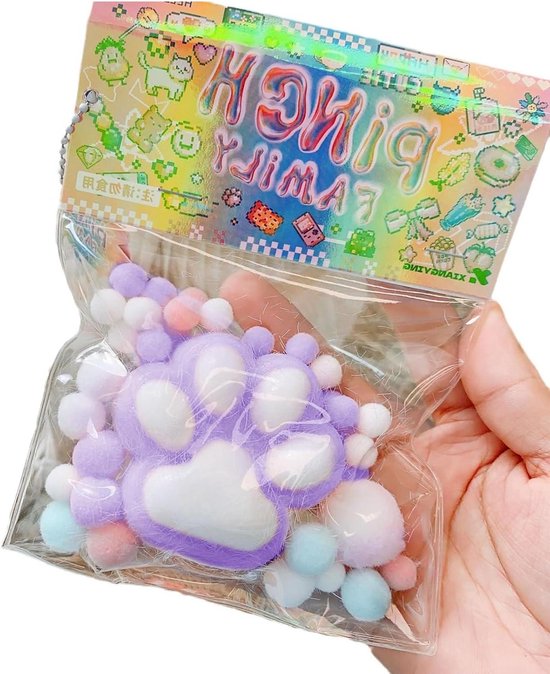 Squishy Patte De Chat XXL – Taba, Anti-stress, PVC Souple, Perles à L'intérieur – Soulage Le Stress, Pour Enfants Et Adultes