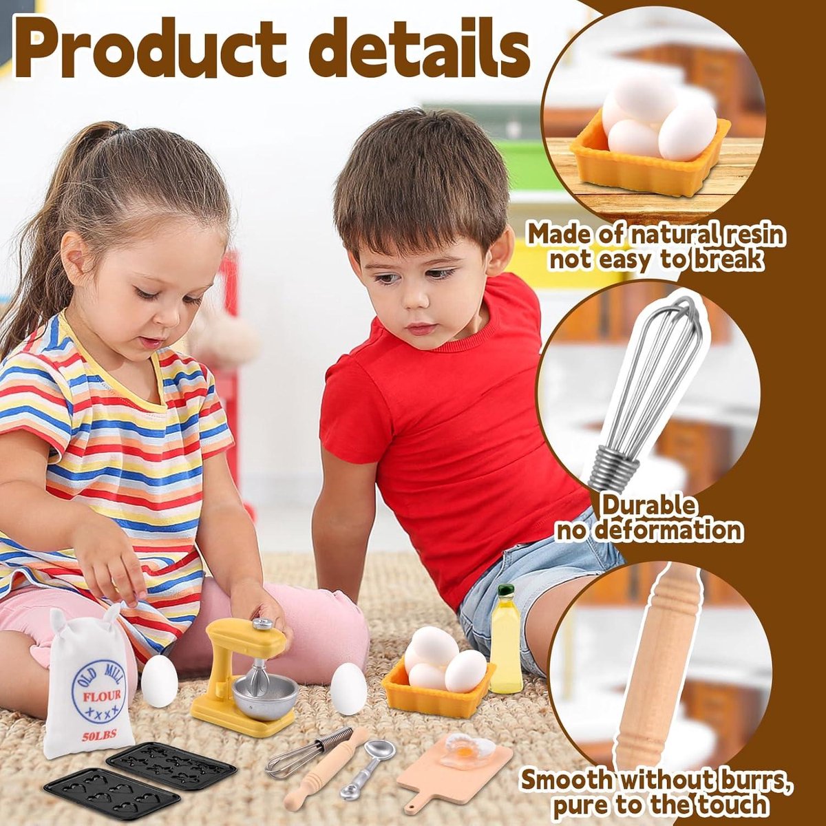 Mini houten keuken houten keuken spulletjes (10 delig