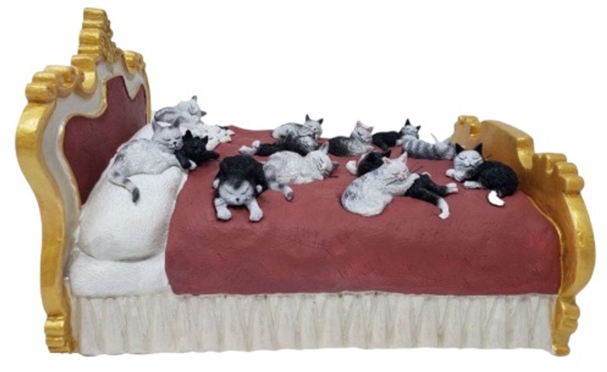 Katten in bed - Parastone verzamelbeeldje - beeldje DUB 78