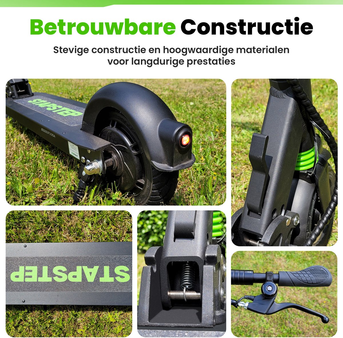 StapStep Pro Elektrische Step voor Volwassenen - Electrische Step - E Step - Wettelijk Toegestaan - 8 Inch - 250W - Snelheid tot 25km/h - Bereik tot 35km - 14KG - Compact Opvouwbaar - Zwart – foto 4