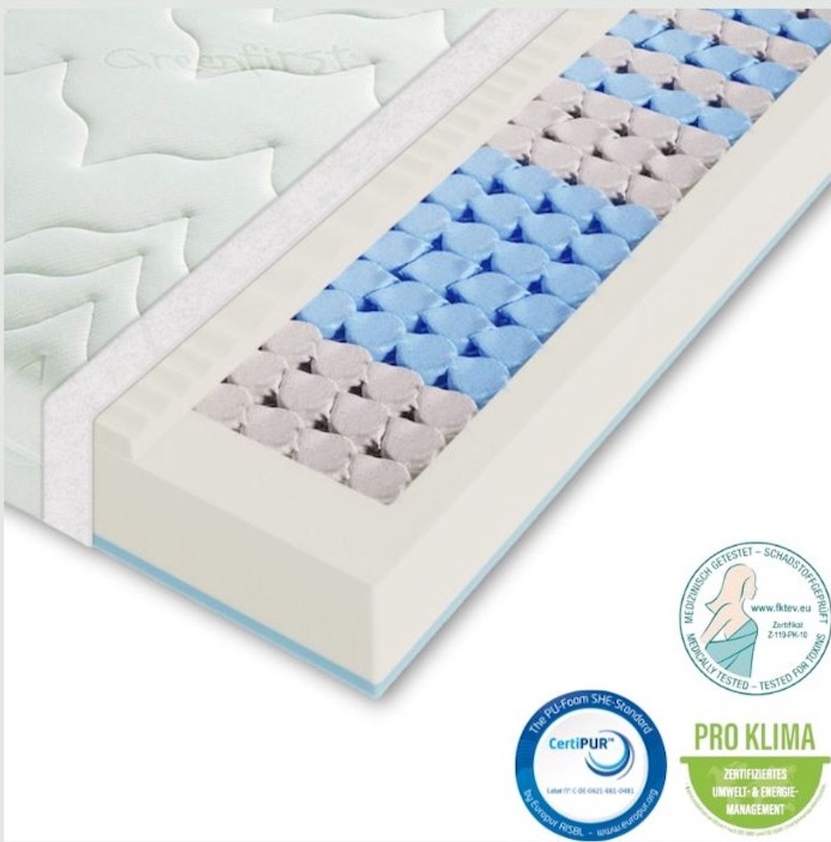 matras 80x200 - 22 cm dik - 7 zones - Sleepneo - H3/H4 - koudschuim - gemiddeld