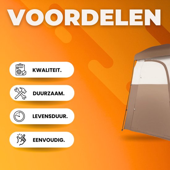 Douchetent - 1 Persoons Privacytent - Omkleedtent - Camping - 66"x66" - Voor Toiletgebruik of Omkleden van Merkloos — afbeelding 2