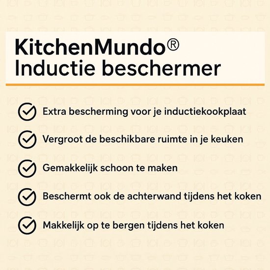 KitchenMundo® Inductie beschermer zwart 71x52 cm - Afdekplaat voor kookplaat & Spatscherm achterwand - Kookplaat beschermer - Keuken accessoires - Inductie Mat - Keuken decoratie - Inductiebeschermer