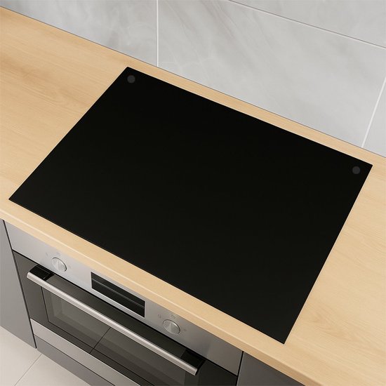 KitchenMundo® Inductie beschermer zwart 71x52 cm - Afdekplaat voor kookplaat & Spatscherm achterwand - Kookplaat beschermer - Keuken accessoires - Inductie Mat - Keuken decoratie - Inductiebeschermer