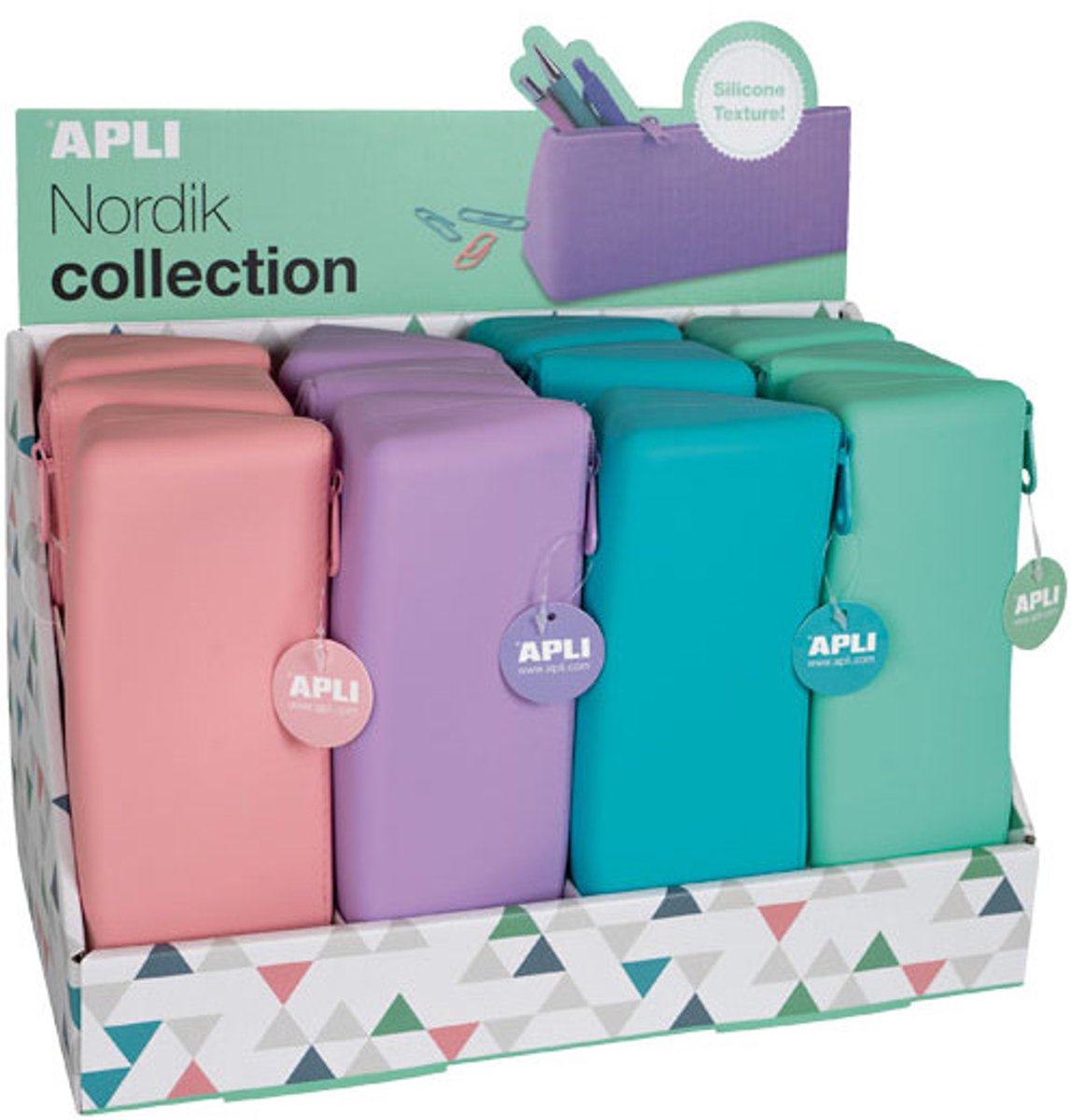 APLI Kids etui siliconen driehoek Nordic waterdicht flexibel.
