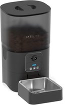 CatElite® - Automatische Voerbak Kat - 6L Voerdispenser RVS - HD Camera & Audio - Dual WiFi 5Ghz & 2.4Ghz - Night Vision - Voerautomaat Dispenser met Smart App - Voor Droogvoer - Zwart