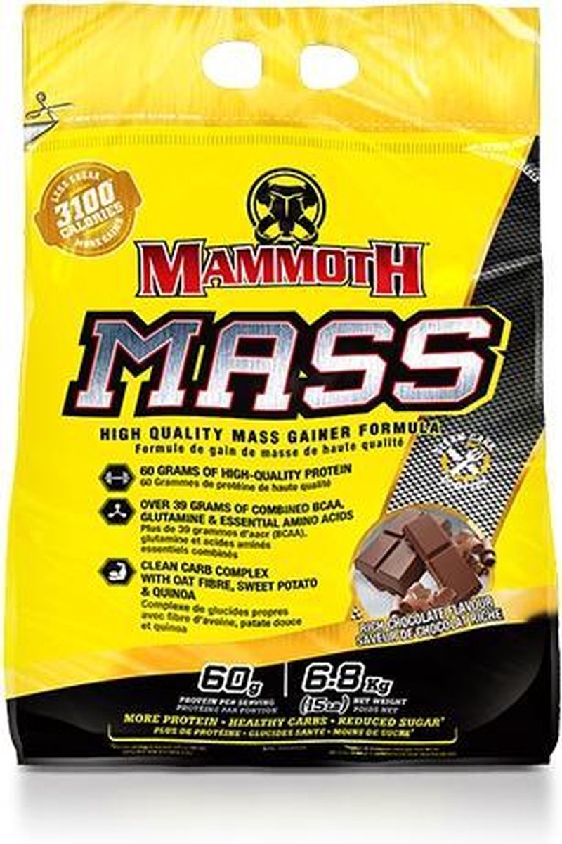 Goedkoopste Interactive Nutrition Mammoth Mass 2500 - Chocolade - Weight Gainer / Mass Gainer - 6800 gram (21 shakes