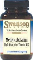 Vitaminen - Vitamine B12 - 2500mcg - 60 Tablets - Swanson -