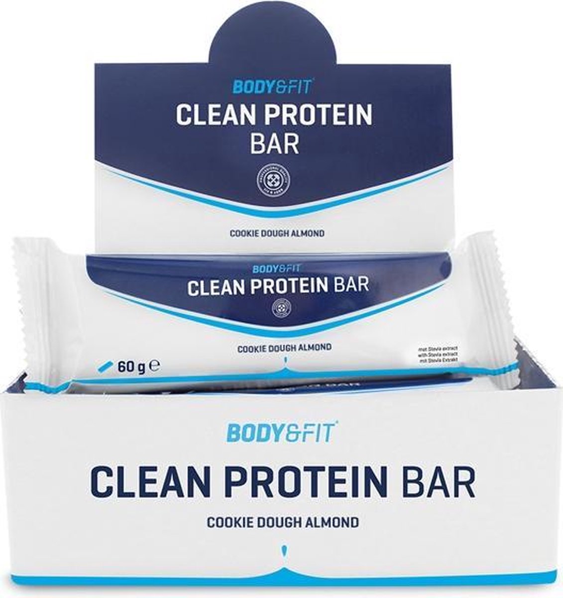 Body & Fit Clean Protein Bars - Proteïne Repen - Cookie Dough Amandel - 12 eiwitrepen