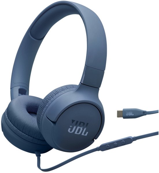 JBL Tune 520C USB-C - Bedrade koptelefoon - Blauw