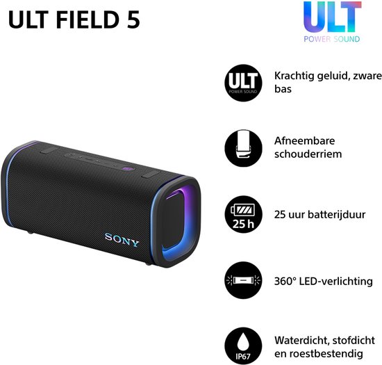 Sony ULT FIELD 5 - Bluetooth Speaker - Zwart | bol
