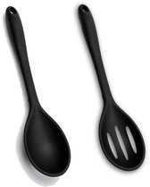 Set van 3 siliconen kooklepels, siliconen kooklepelset, hittebestendige