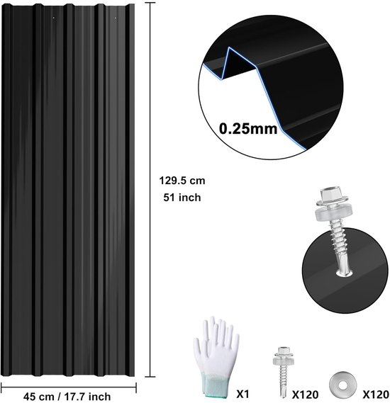 126 x 244 cm Golfplaat Polycarbonaat Transparant Type H 76/18