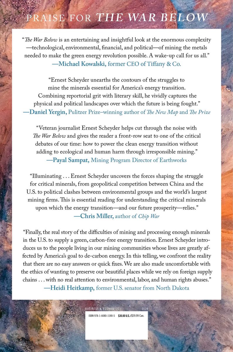 Achterkant van het boek 'The War Below' met recensies, ISBN en prijsinformatie.