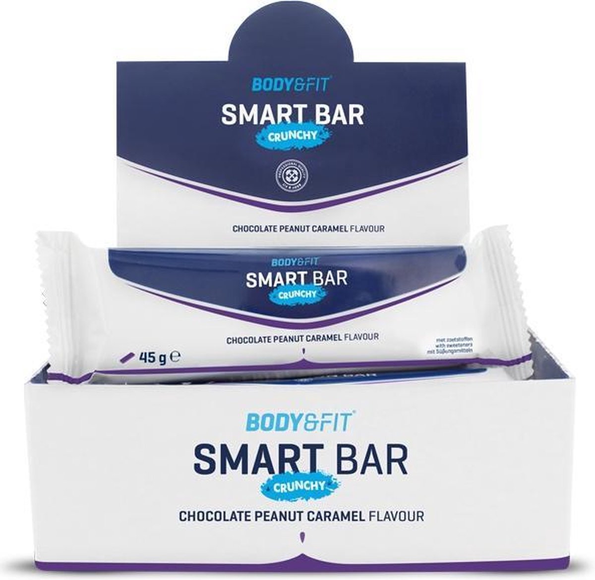 Body & Fit Smart Bars Crunchy - Prote ne Repen - Chocolade Pinda Karamel - 12 eiwitrepen