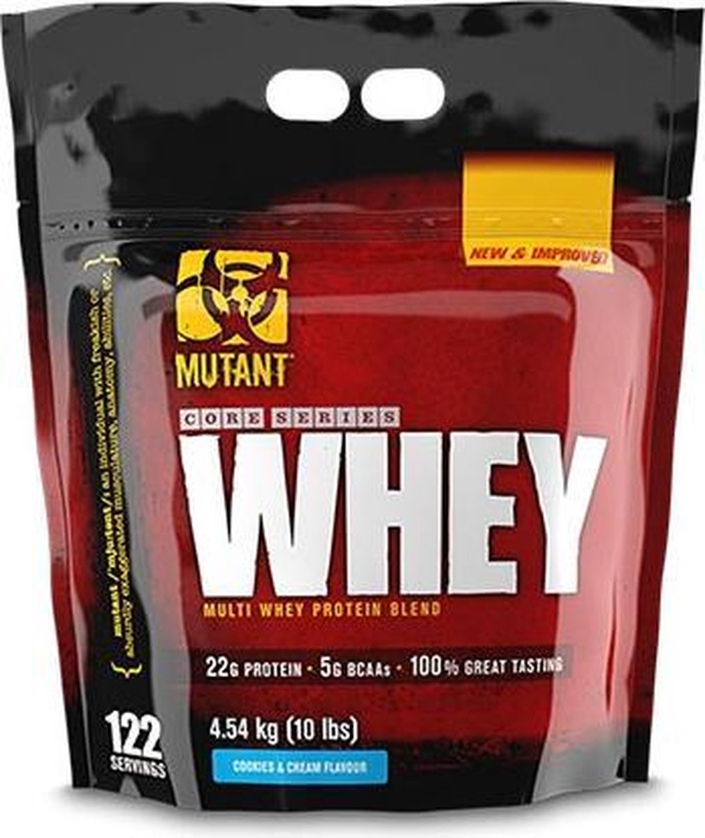 Mutant Whey - Eiwitpoeder / Eiwitshake - 4540 gram - Cookies & Cream ...