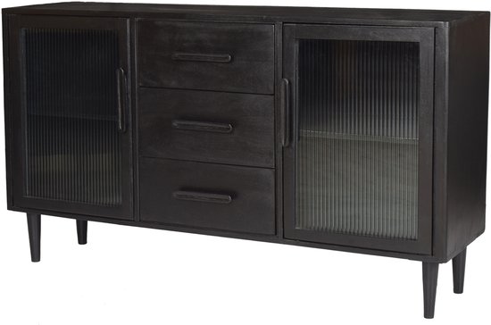 by Mooss Wandmeubel Rome Dressoir Zwart Hout Retro