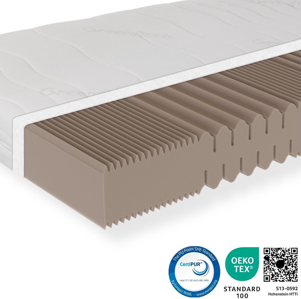 Sleepneo matras 90x190 - 18 cm dik - SLEEPNEO - koudschuim - H5 - stevig wit