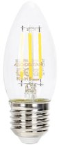 Lampe bougie E27 dimmable lumière du jour blanc | Éclairage halogène C35 LED 4W~400Lm=38W | verre clair - 6500K