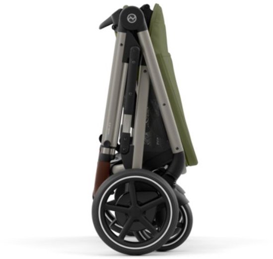 Cybex e-Gazelle S - Kinderwagen - Moss Green - Taupe Frame — afbeelding 2