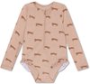 Swim Essentials UV Badpak Meisjes Met Lange Mouwen - Bruin - Roamer - 86/92