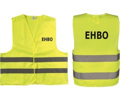 EIZOOK Veiligheidshesje-veiligheidsvest-EHBO - BEDRUKT voor en achterzijde Geel