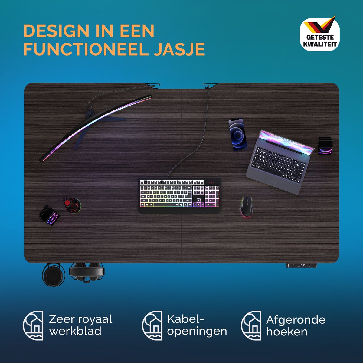 Casaria Casaria Elektrisch Verstelbaar Gamingbureau - afbeelding 4