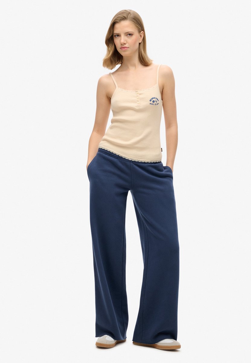 Superdry Vintage Wash rechte joggingbroek Dames Broeken Marineblauw