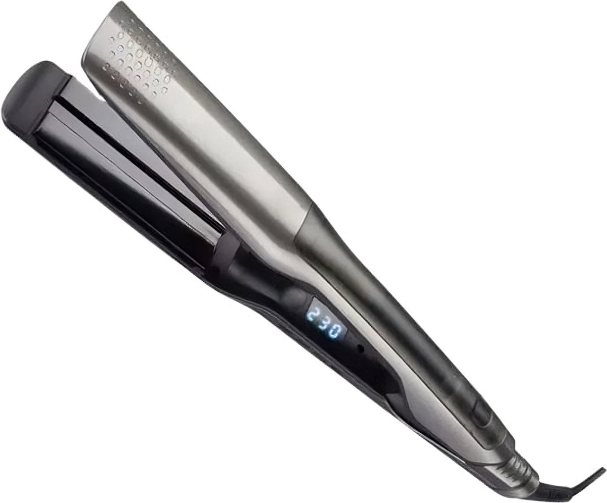 Purebeauty Stoom Stijltang 3.0 - zilver - Brede Platen - Professionele – stoomstijltangs