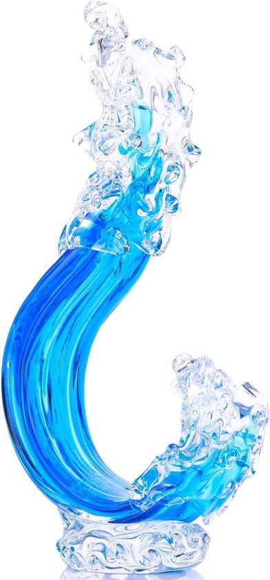 Rood Blauw Glas Sculptuur voor Decoratie