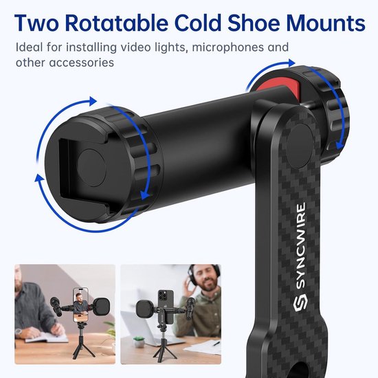 Neewer Magnetische telefoonhouder voor statief met cold shoe, 1/4 inch Neewer Magnetische telefoonhouder voor statief met cold shoe, 1/4 inch