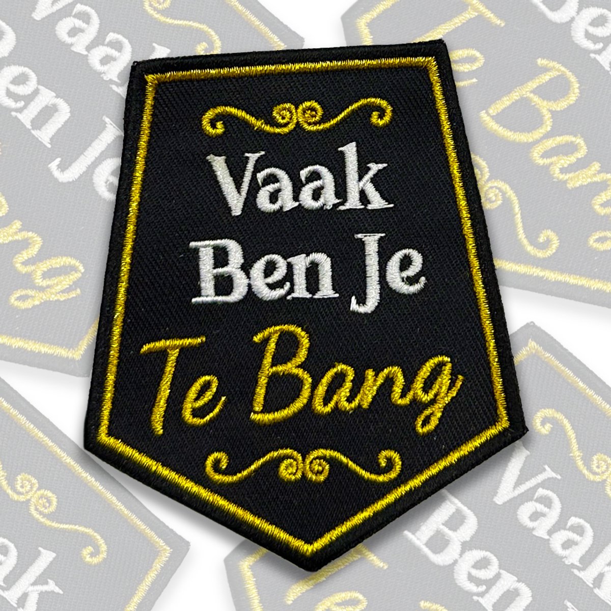 Vaak Ben Je Te Bang Embleem - Carnavalsembleem - Carnavalskleding - Carnaval accessoires - Oeteldonk emblemen - Kruikenstad emblemen