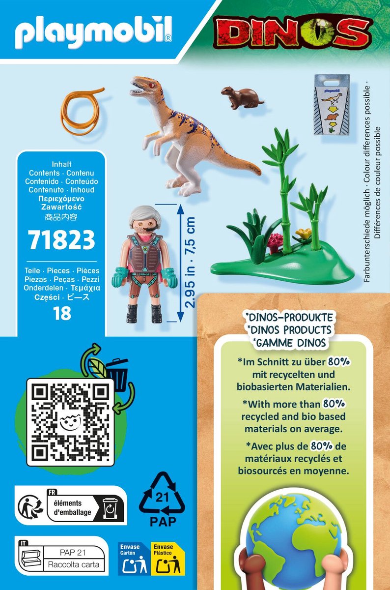 PLAYMOBIL Dinos Velociraptor 71823 — afbeelding 4