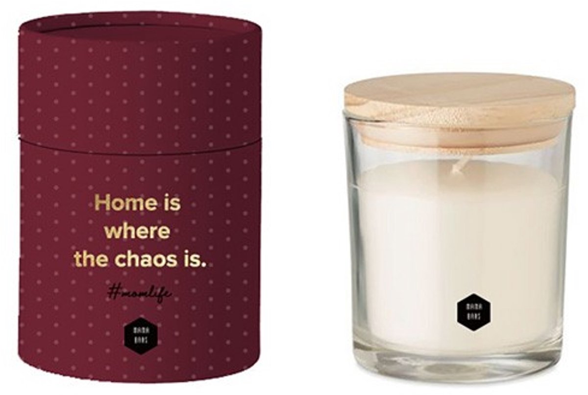 Kaars Mama Baas - Home is where the chaos is (7x8cm)