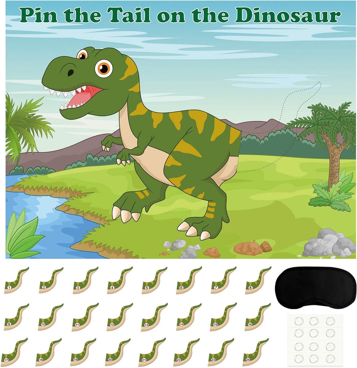Pin de Staart bij Dinosaurus Spel - Feestaccessoires voor Kinderen
