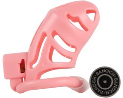Banoch | Cockcage resin roze | 3 scharnierende ringen | 45 mm, 50 mm & 55 mm