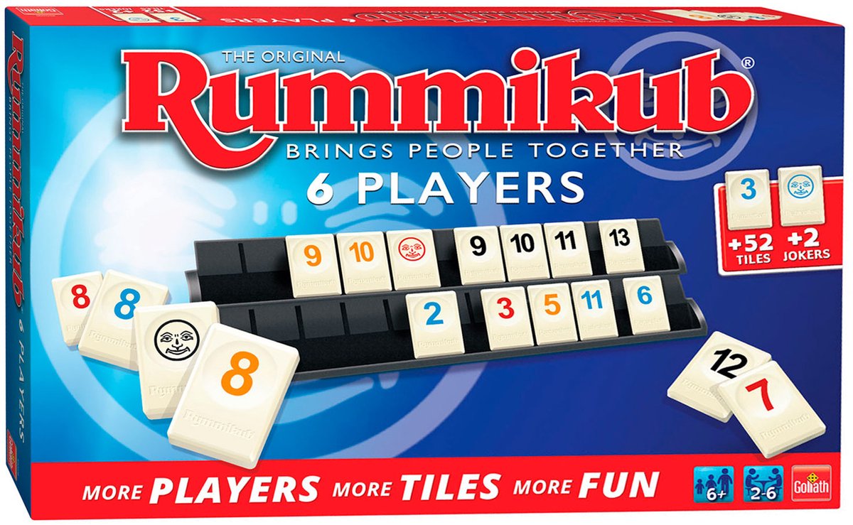 Rummikub Ideal 6 Players: Brings People Together | Family Games | 2-6 Players | Age 8