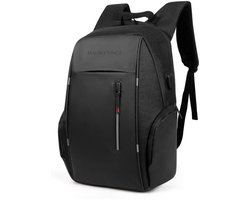 Rugzak Heren zwart 28L – Laptop Rugzak 15.6 Inch – Waterdichte Backpack met USB & Slot – Anti Diefstal – Schooltas & Werk Rugzak – Heren & Dames – Zwart Mauro Vinci® Motion