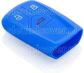 Audi SleutelCover - Blauw / Silicone sleutelhoesje / beschermhoesje autosleutel