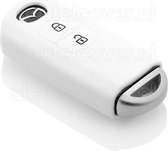 Autosleutel Hoesje geschikt voor Mazda - SleutelCover - Silicone Autosleutel Cover - Sleutelhoesje Wit
