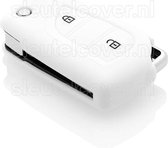 Autosleutel Hoesje geschikt voor Toyota - SleutelCover - Silicone Autosleutel Cover - Sleutelhoesje Wit