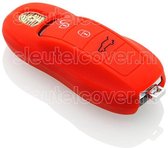 Autosleutel Hoesje geschikt voor Porsche - SleutelCover - Silicone Autosleutel Cover - Sleutelhoesje Rood
