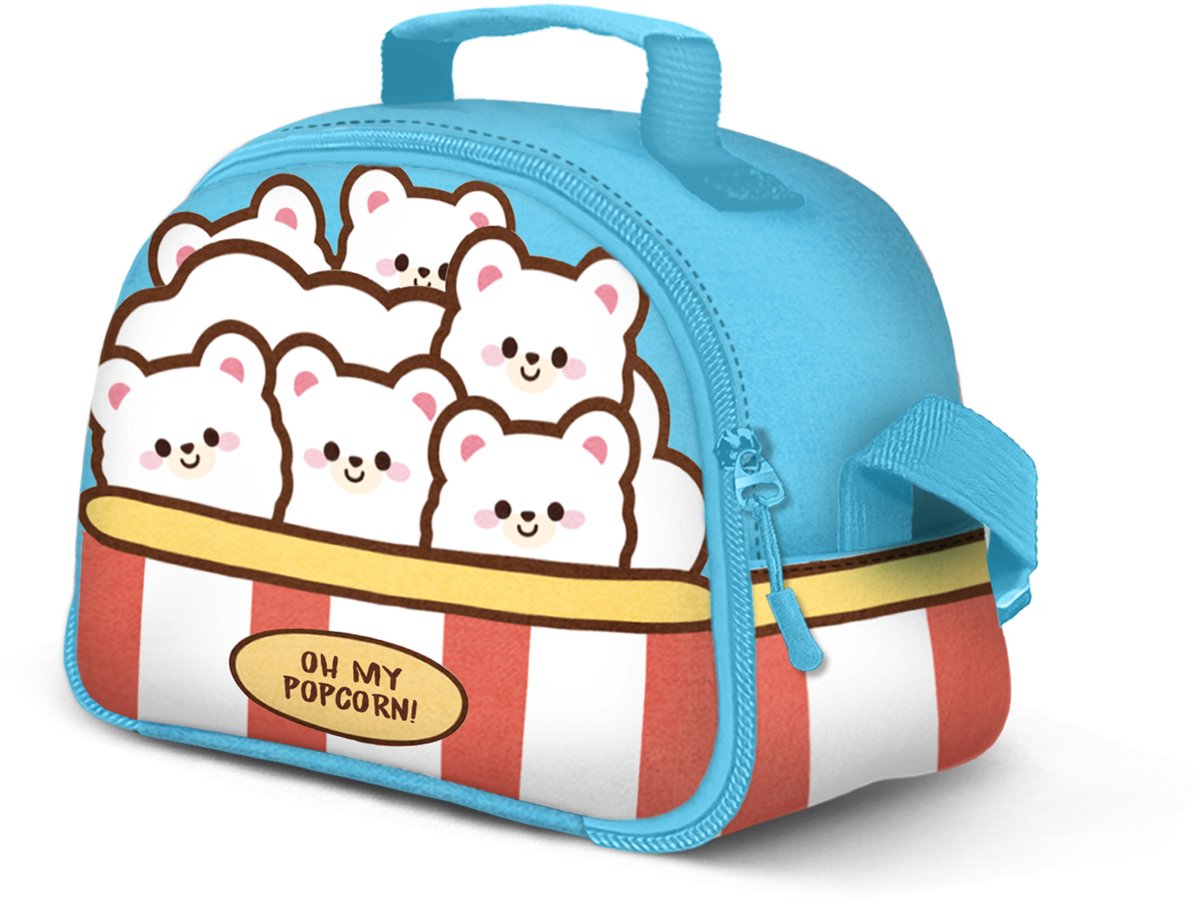 Karactermania - Oh My Pop! - Popcorn- Thermische Lunchtas - Lunchbox - Broodtrommel - Blauw