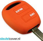 Autosleutel Hoesje geschikt voor Toyota - SleutelCover - Silicone Autosleutel Cover - Sleutelhoesje Oranje