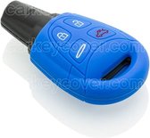 Autosleutel Hoesje geschikt voor Saab - SleutelCover - Silicone Autosleutel Cover - Sleutelhoesje Blauw