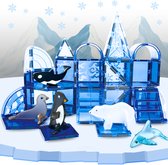 Fits4Kids® Magnetic Tiles 56 Stuks - Magnetische Bouwtegels - STEM Speelgoed voor Creatief Bouwen - Magnetisch Speelgoed - Magna Bouwstenen - Frozen Constructions - 3 4 5 6 7 8 9 Jaar
