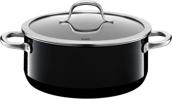 Indigo Ronde Nederlandse geëmailleerde braadpan met deksel 22cm/33