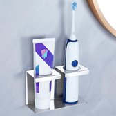Support Mural 6 Brosses à Dents Avec Base Absorbante - Pour Brosse électrique, Salle De Bain - Acier Inoxydable